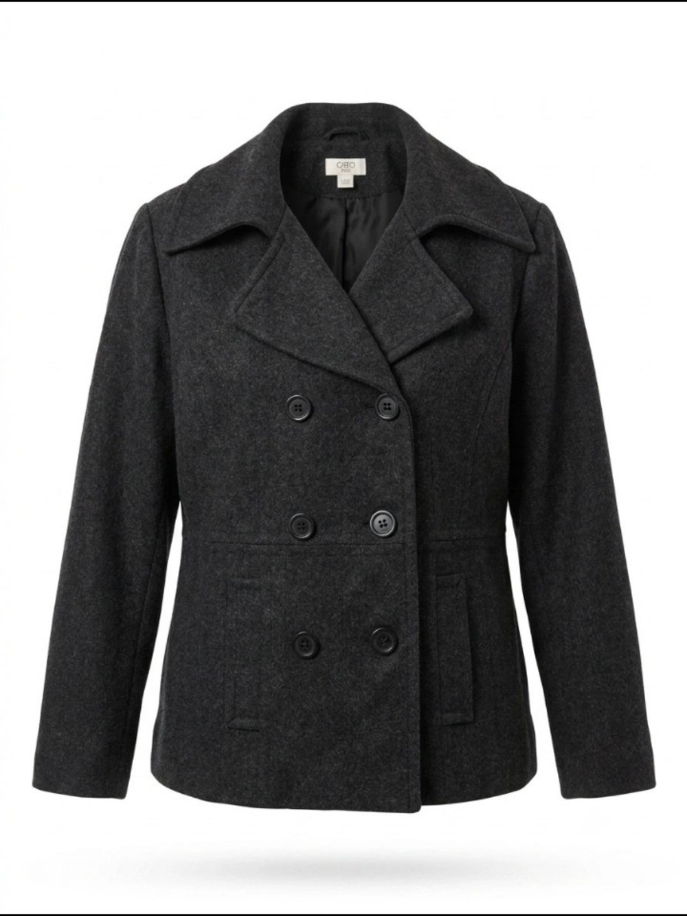 Cato Charcoal Double-Breasted Peacoat Woman's Size 22/24R